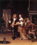 Elegant Couple in an Interior sh NEER, Eglon van der